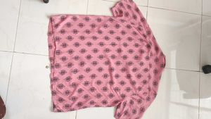 Pink Printed Short Sleeve Shirt