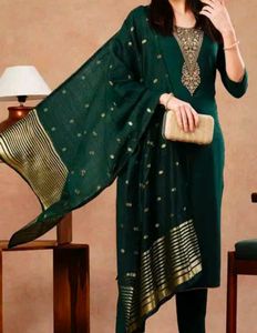 "Emerald Green Embroidered Salwar Kameez"