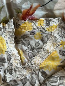 Vibrant Yellow Floral Kurti