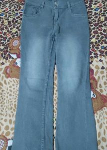 Grey Flared Jeans