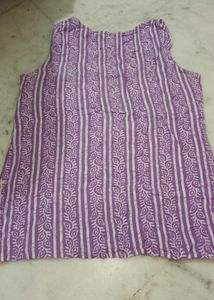Purple Striped Sleeveless top