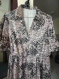 Leopard Print Midi Dress