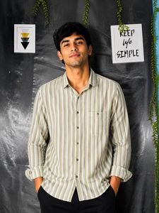 Striped Long Sleeve Button-Up Shirt