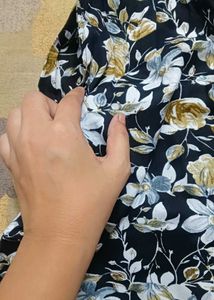 Black Floral Print Co-ord Set