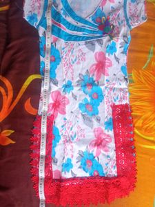 Floral Print Kurta Set with Dupatta