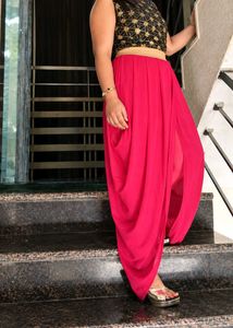 Stunning Red Dhoti Gown
