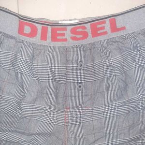 Orignal Diesel Men's Grey Boxers - Plaid Pattern
