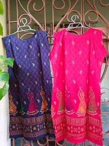 Combo Of 2 Beautiful Cotton Kurta ❤️💙❤️💙