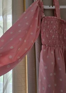 Pink Polka Dot Top