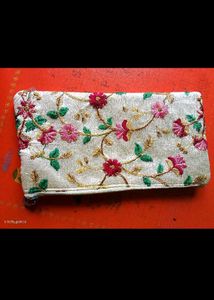 Embroidered Clutch Bag