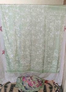 Light Green Floral Print Kurta Set