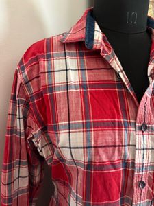 Classic Red Plaid Long Sleeve Shirt