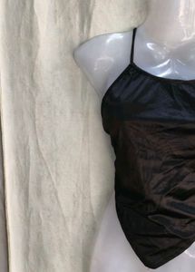 Black Halter Neck Bandeau Top