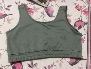 Cute Green Crop Top, Bust-34