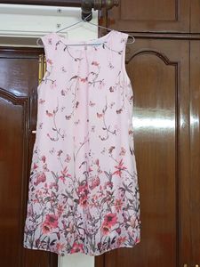 Pink Floral Sleeveless Dress