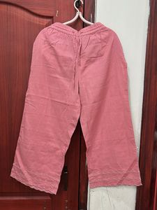 ProjectEve Pink Embroidered Palazzo Pants