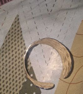Gold Textured Wide Cuff Bracelet