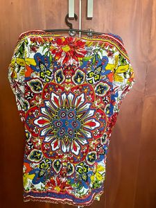 Multi Colour Cotton Kaftan Top