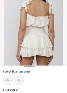 FOREVER 21 Chic White Tiered Smocked Dress