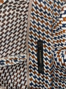Zara high-waist houndstooth or patterned tailored