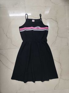 Girls Black California Graphic Dress