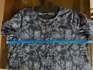 Stylish Navy Blue Printed Kurta