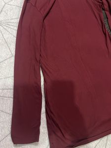 Maroon Long Sleeve Tunic Top