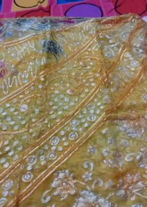 very beautiful handwork cutwork saree