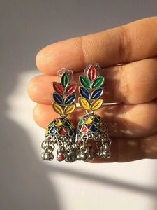 Colorful Boho Jhumka Earrings