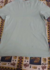 Mint Green Graphic Men's T-Shirt ( M) size
