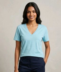 zara  V-Neck T-Shirt