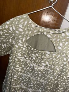 Stylish Leaf Print Kurta