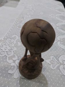 Hand Carved Wooden - Unity Globe Sculptu