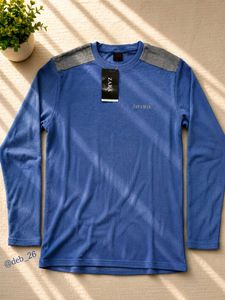 Zara Man Blue Long Sleeve T-Shirt