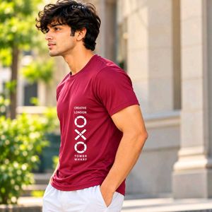 Stylish Maroon Graphic T-Shirt
