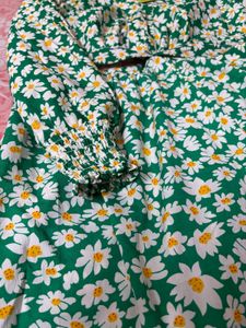Green Floral Cutout Maxi Dress