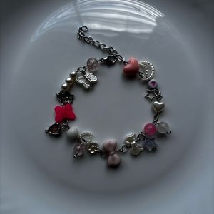 pink charm bracelet