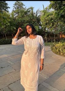 White Chikankari Kurta Set