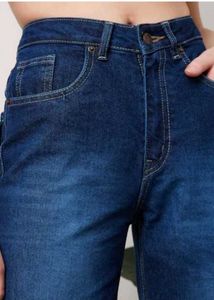 Dark Blue Wide leg Denim Jeans