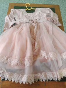 Elegant Pink Lace Gown for Girls.length 34 inch.ch