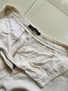 White Slim Fit Trousers