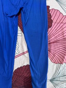 Vibrant Green Printed Kurta &amp; Blue Leggings
