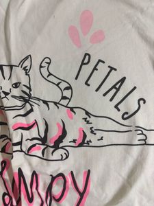 Cat Print Oversized T-Shirt
