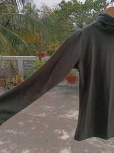 Olive Green Turtleneck Long Sleeve Top