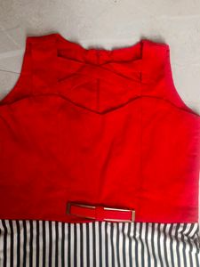Red &amp; Striped Fit and Flare Dress