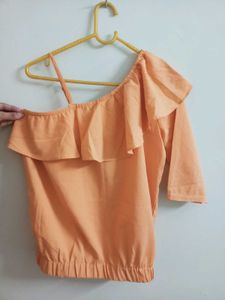 Chic One-Shoulder Ruffled Top
