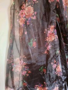 Elegant Floral Print Sheer shrug