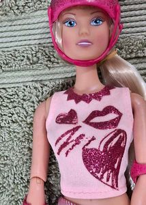 Sparkly Pink Skirt &amp; Top  skatter doll