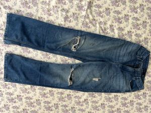 Ripped Knee Denim Jeans
