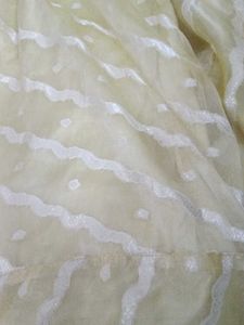 Elegant Cream &amp; Yellow Lehenga Choli